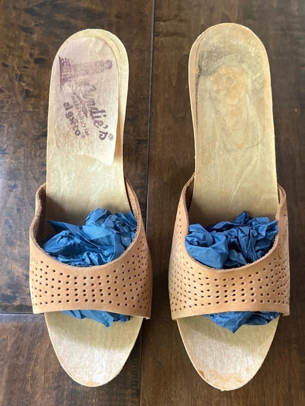 Vintage 1970’s/ 80’s original Candie's high-heel mule slide sandals - Picture 3 of 8